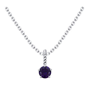 February Birthstone Silver Necklace SPE-5700